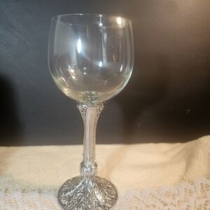 Brighton Theodora Red Wine Glass with a Sliver Plated stem.